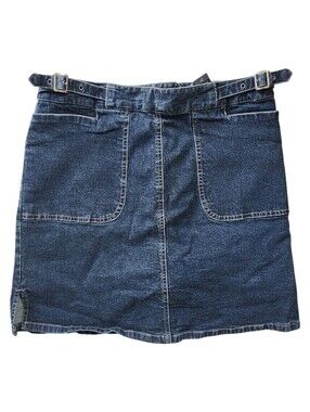 Contrast Denim Skort